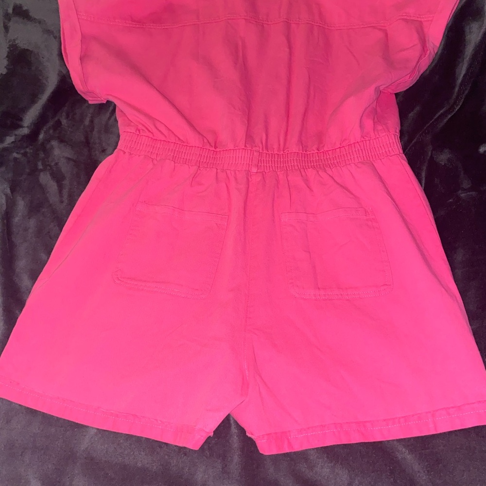 Pink Button-Up Romper - Picture 4 of 4